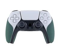eXtremeRate PlayVital Pegatina para ps5 - Adhesivo de Silicona Antideslizante, Skin de Goma para ps5 Control, Protector con Textura para Mejor Agarre en el Mando (Verde)