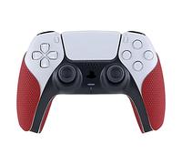 eXtremeRate PlayVital Pegatina para ps5 - Adhesivo de Silicona Antideslizante, Skin de Goma para ps5 Control, Protector con Textura para Mejor Agarre en el Mando (Rojo)
