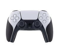 eXtremeRate PlayVital Pegatina para ps5 - Adhesivo de Silicona Antideslizante, Skin de Goma para ps5 Control, Protector con Textura para Mejor Agarre en el Mando (Negro)