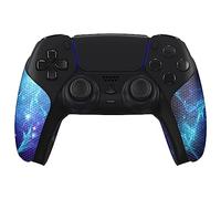 eXtremeRate PlayVital Pegatina para ps5 - Adhesivo de Silicona Antideslizante, Skin de Goma para ps5 Control, Protector con Textura para Mejor Agarre en el Mando (Nebulosa Azul)