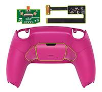 eXtremeRate Programable Rise Remap Kit 2.0 para ps5 Mando BDM-010 BDM-020 Actualización Board & Carcasa con Goma Grip & Botones Traseros Accesorios para ps5 Control-NO Incluye Mando(Nova Pink)