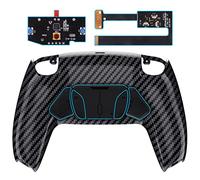 eXtremeRate Programable RISE4 Remap Kit para ps5 Mando Modelo BDM-010 & BDM-020 Actualización Board & Carcasa Trasera & 4 Palancas Botones Traseros para ps5 Control-NO Incluye Mando(Fibra de Carbono)