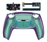 eXtremeRate Programable RISE4 Remap Kit para ps5 Mando Modelo BDM-010 & BDM-020 Actualización Board & Carcasa Trasera & 4 Palancas Botones Traseros para ps5 Control-NO Incluye Mando(Violeta a Verde)