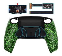 eXtremeRate Programable RISE4 Remap Kit para ps5 Mando Modelo BDM-010 & BDM-020 Actualización Board & Carcasa Trasera & 4 Botones Traseros para ps5 Control-NO Incluye Mando(Salpicaduras Verdes)
