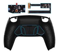 eXtremeRate Programable RISE4 Remap Kit para ps5 Mando Modelo BDM-010 & BDM-020 Actualización Board & Carcasa Trasera & 4 Botones Traseros para ps5 Control-NO Incluye Mando(Salpicaduras Negras)