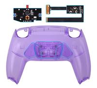 eXtremeRate Programable RISE4 Remap Kit para ps5 Mando Modelo BDM-010 & BDM-020 Actualización Board & Carcasa Trasera & 4 Botones Traseros para ps5 Control-NO Incluye Mando(Transparente Violeta)