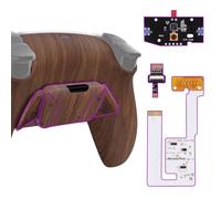 eXtremeRate Programable RISE4 V3 Remap Kit para ps5 Modelo BDM-030/040/050 Actualización Board & Carcasa Trasera & 4 Palancas Botones Traseros para ps5 Control-NO Incluye Mando(Grano de Madera)