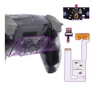eXtremeRate Programable RISE4 V3 Remap Kit para ps5 Modelo BDM-030/040/050 Actualización Board & Carcasa Trasera & 4 Palancas Botones Traseros para ps5 Control-NO Incluye Mando(Transparente)