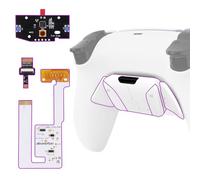 eXtremeRate Programable RISE4 V4 Remap Kit para ps5 Modelo BDM-030/040/050/060 Actualización Board & Carcasa Trasera & 4 Palancas Botones Traseros para ps5 Control-NO Incluye Mando(Blanco)