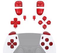 eXtremeRate Reemplazo de Botones Kit Compatible con ps5 Edge Control Botón D-Pad Share Options Acción Botones R1 L1 R2 L2 Teclas Gatillos Compatible con ps5 Edge Mando-Sin Control(Rojo Claro)