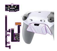 eXtremeRate RISE4 Plus MAX Remap Kit con Clicky Kit para ps5 Control BDM-030/040/050/060 Tope Gatillos & Goma Grip Carcasa Trasera & Palancas Traseras Remapeables para ps5-SIN Mando(Blanco Gris)