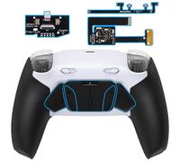 eXtremeRate RISE4 Plus MAX Remap Kit con Clicky Kit para ps5 Control Modelo BDM-010 020 Tope Gatillos & Goma Grip Carcasa Trasera & Palancas Traseras Remapeables para ps5-SIN Mando(Negro Negro)