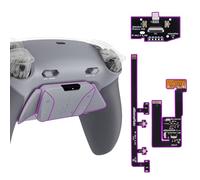 eXtremeRate RISE4 Plus MAX Remap Kit con Clicky Kit para ps5 Modelo BDM-030/040/050 Tope Gatillos & Goma Grip Carcasa Trasera & Palancas Traseras Remapeables para ps5-SIN Mando(New Hope Gray)