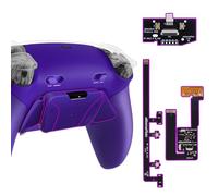 eXtremeRate RISE4 Plus MAX Remap Kit con Clicky Kit para ps5 Modelo BDM-030/040/050 Tope Gatillos & Goma Grip Carcasa Trasera & Palancas Traseras Remapeables para ps5-SIN Mando(Galactic Purple)