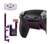 eXtremeRate RISE4 Plus MAX RMB Remap Kit con Clicky Kit para ps5 Control BDM-030/040/050/060 Tope Gatillos & Goma Grip Carcasa Trasera & Palancas Metálicas Remapeables para ps5-SIN Mando(Negro)