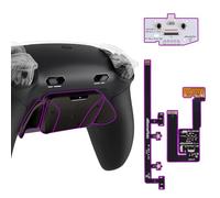 eXtremeRate RISE4 Plus MAX RMB Remap Kit con Clicky Kit para ps5 Control Modelo BDM-030/040/050 Tope Gatillos & Goma Grip Carcasa Trasera & Palancas Metálicas Remapeables para ps5-SIN Mando(Negro)