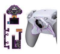 eXtremeRate Spark Kit Paletas Traseras para ps5 Mando 4 Botones Programables Gatillos Clicky con Tope y Grips Ergonómicos con Pantalla OLED para ps5 Control BDM-030/040/050/060 (Blanco & Gris)