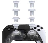eXtremeRate ThumbsGear V3 Joysticks Intercambiables Palanca Ergonómica para ps5 Analógico de Repuesto Thumb Sticks para ps4 Mando - 3 Alturas Adjustables Grips Thumbsticks Convexo y Cóncavo(Blanco)