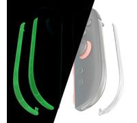 eXtremeRate Tiras Decorativas de Repuesto para Joycon 2, Cubierta Lateral Personalizada, DIY Tiras de Decoración con Herramienta de Palanca para Nintendo Switch 2 (Brilla en Oscuridad)