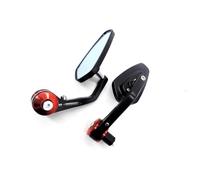 Extremo barra mango Espejo Retrovisor Para Manillar Motocicleta 22 Mm Para Modelos Motos Cruiser Chopper Y Calle(ROJO)