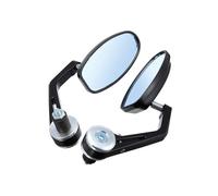 Extremo barra mango Espejo Retrovisor Universal Para Manillar Motocicleta 7/8'' Y 22 Mm Para Modelos Motos Cruiser Chopper Y Street Dirt(Plata)