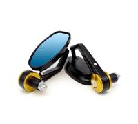 Extremo barra mango Espejo Retrovisor Universal Para Manillar Motocicleta 7/8'' Y 22 Mm Para Modelos Motos Cruiser Chopper Y Street Dirt(Dorado)