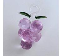 extremo cristal claro chirstmas árbol ornamentos colgantes fengshui artesanía cristal vidrio púrpura uvas estatuilla decoración del hogar-una uva