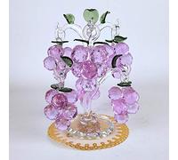 extremo cristal claro chirstmas árbol ornamentos colgantes fengshui artesanía cristal vidrio púrpura uvas estatuilla decoración del hogar-8 cuelga