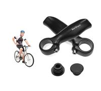 Extremo de Barra de Bicicleta de 1 Par, Bicicleta Manillar apretones manijas de Mano de Barra de manija de Bicicleta de aleación de Aluminio con Tapones para Bicicleta de Carretera de montaña