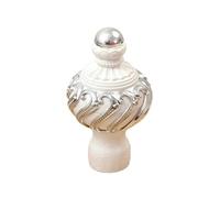extremo de barra de cortina, Paquete de remates for barra cortina 4 cubiertas cabeza tornillo multicolor(White)