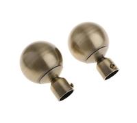 extremo de barra de cortina, Paquete de remates for barra cortina 4 cubiertas decorativas multicolores(Type 3 Bronze)