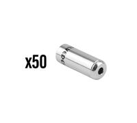 Extremo de funda de freno de 5 mm de aluminio plateado impermeable (vendido por