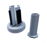 Extremo de la cubierta trasera del eje de hockey sobre hielo con diseño de perfil bajo, evita daños y mejora la comodidad de agarre tanto para práctica como para uso de juego (gris)