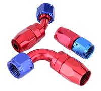 Extremo de la Manguera de Conducción de Combustible AN8 Conexión Giratoria Extrema de la Manguera de Conducta de Combustible Adaptador de Enfriador de Aceite Anodizado 0°, 45°, 90° (opcional)(45°)