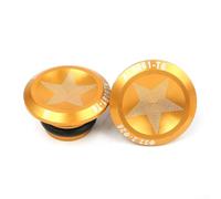 Extremo de manillar de bicicleta de aleación de aluminio para diámetro interior de 15 20 mm, diseño ligero con arandelas de goma para un ajuste seguro (dorado)