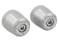Extremo de Manillar Tapa CNC Aluminio Tapón Deslizante para la Cubierta del Manillar de la Cola de la Motocicleta, Cubierta del contrapeso, Compatible con PCX125 PCX150 PCX160(Silver)