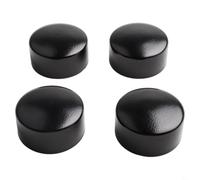 Extremo de pasamanos de acero inoxidable de 45 mm y 50 mm, paquete de 4 cubiertas redondas negras para barandillas de escalera, accesorios resistentes a la corrosión para mejoras del hogar (50 mm)