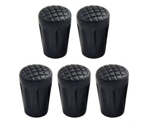 Extremo de punta de bastón de senderismo, 5 piezas con diseño de absorción de golpes e inserto de metal, fundas protectoras para bastones de senderismo para evitar la abrasión y mejorar la estabilidad
