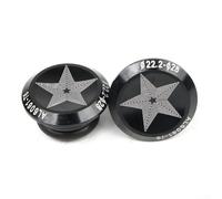 Extremo del manillar de bicicleta de aleación de aluminio para diámetro interior de 15 20 mm, diseño ligero con arandelas de goma para un ajuste seguro (negro)