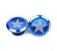 Extremo del manillar de bicicleta de aleación de aluminio para diámetro interior de 15 20 mm, diseño ligero con arandelas de goma para un ajuste seguro (azul)