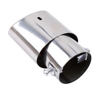 Extremo Escape Automóvil Silenciador De Escape Trasero Universal Coche Punta Redonda Acero Inoxidable Cromado Accesorios Repuesto Automóvil(Direct)