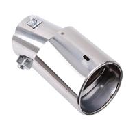 Extremo Escape Automóvil Silenciador De Escape Trasero Universal Coche Punta Redonda Acero Inoxidable Cromado Accesorios Repuesto Automóvil(Curved)