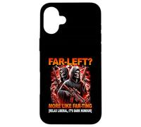 Extremo Izquierdo más como tirarse Pedos Divertido Esqueleto Duro Meme Bootleg Carcasa para iPhone 16 Plus