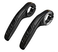 Extremos de barra de fibra de carbono con extremos de vástago de aluminio diseñados para compatibilidad con barras estándar de bicicleta de carretera y montaña de 22.2 mm (negro)