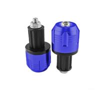 Extremos de barra de motocicleta todoterreno CNC de aluminio con 6 ranuras para manillar de 7/8 pulgadas, color rojo (azul)