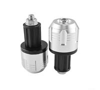 Extremos de barra de motocicleta todoterreno CNC de aluminio con 6 ranuras, peso equilibrador deslizante para manillar para modificación de ajuste (plata)