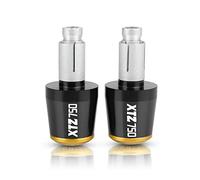 Extremos De Manillar De Motocicleta Para XTZ 750 XTZ750 SUPER TENERE 1989-1996 22MM Manillar Grips Cap Anti Vibration Silder Plugs(Black- Gold1)