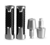 Extremos de Manillar Motocicleta 7/8" (22 mm) para Yamaha XJ6N XJ6 Diversion 2009-2015(Silver)