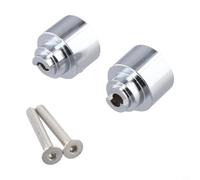 Extremos de manillar para Honda CB919 CBR600RR - Extremo de barra de aluminio de larga duración, antivibración, prevención de daños, negro y plateado 1993-2008 (plata)