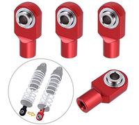 Extremos de varilla corta RC con bolas huecas de metal de aluminio para coches Traxxas RC, reemplazo de 2742X (paquete de 4) (rojo)